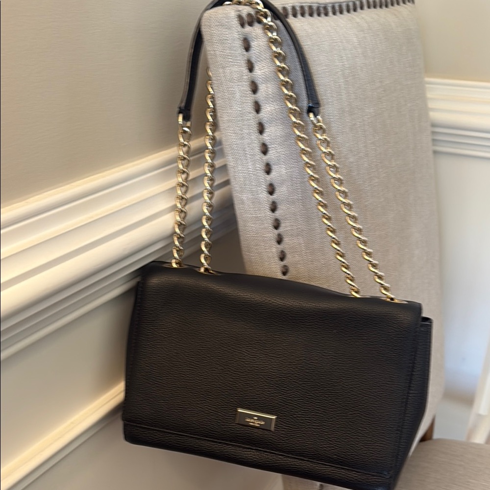 Kate Spade Black Leather Chain Shoulder Bag